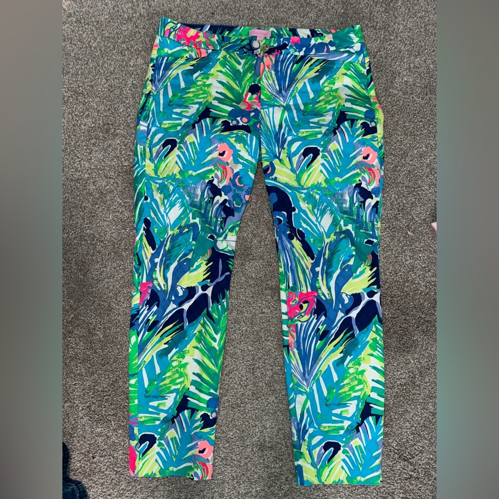 Lilly Pulitzer Vibrant Kelly Pant size 12